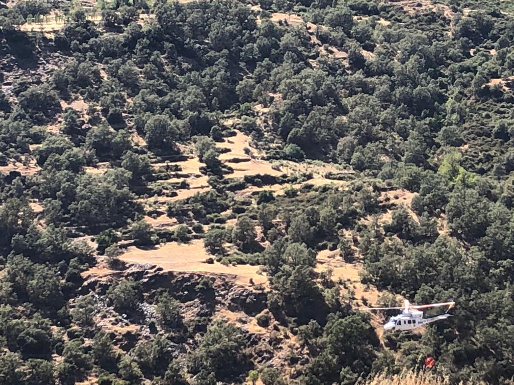 Así se está viviendo el fuego forestal en la Alpujarra