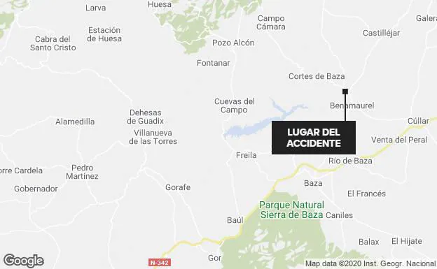 Fallece el conductor de un turismo tras salirse de la vía en Cortes de Baza
