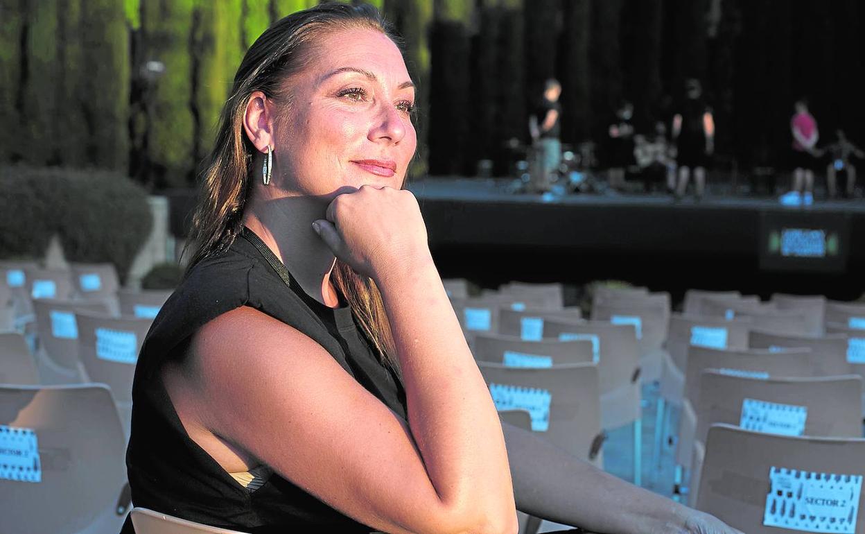 Marina Heredia, ayer en el Generalife.