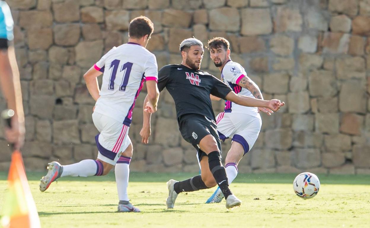 Antoñín, durante el último amistoso ante el Valladolid. 