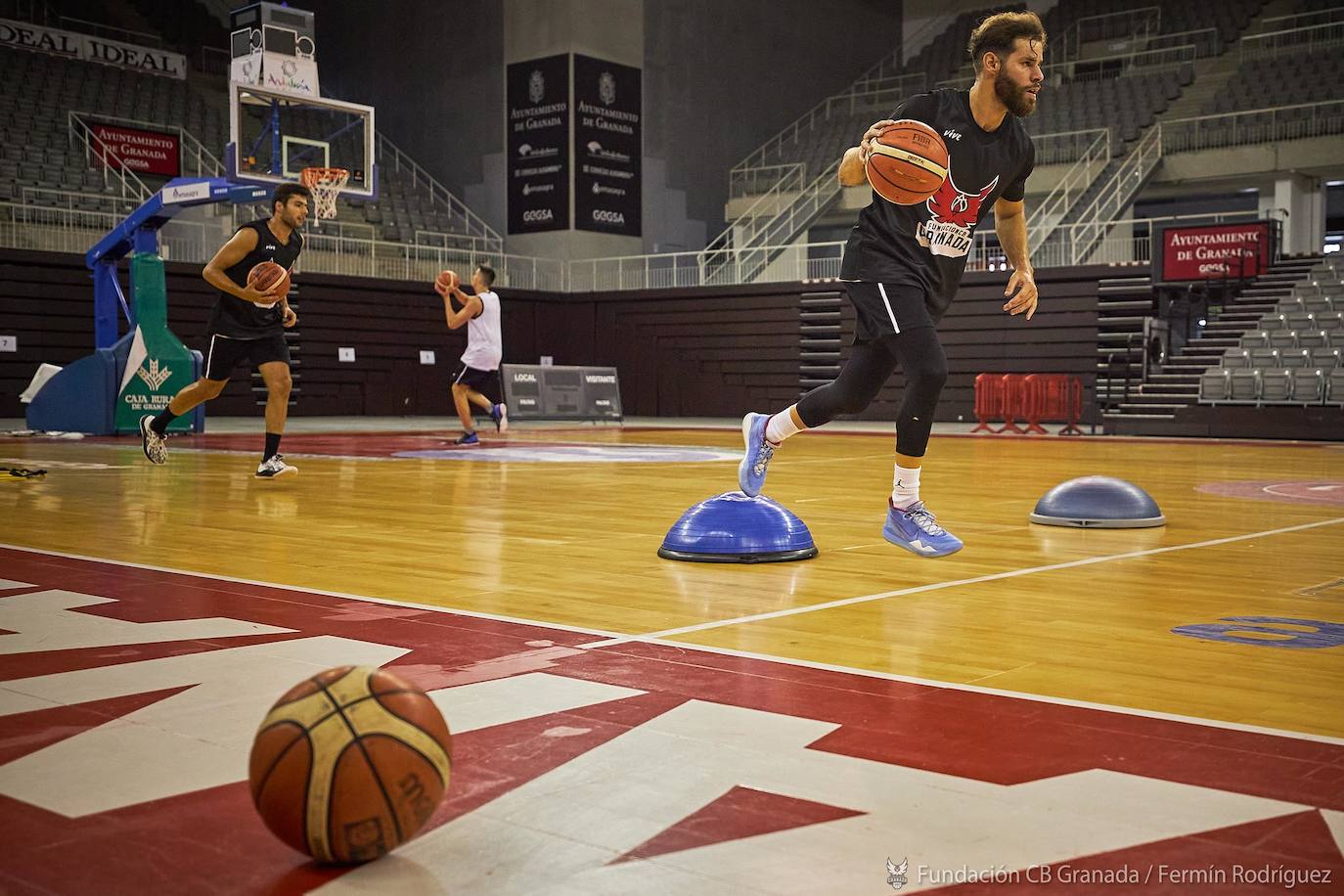 Christian Díaz, en uno de los últimos entrenamientos antes de partir a Murcia