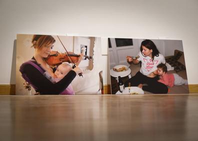 Imagen secundaria 1 - Fotos de la exposición sobre lactancia que se puede ver en Armilla.