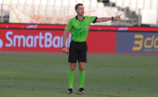 Ávalos Becerra, en el partido disputado entre UDA y Rayo el pasado curso. 