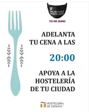 Un cartel, que distribuirán los bares, anima a los granadinos a cenar a las ocho