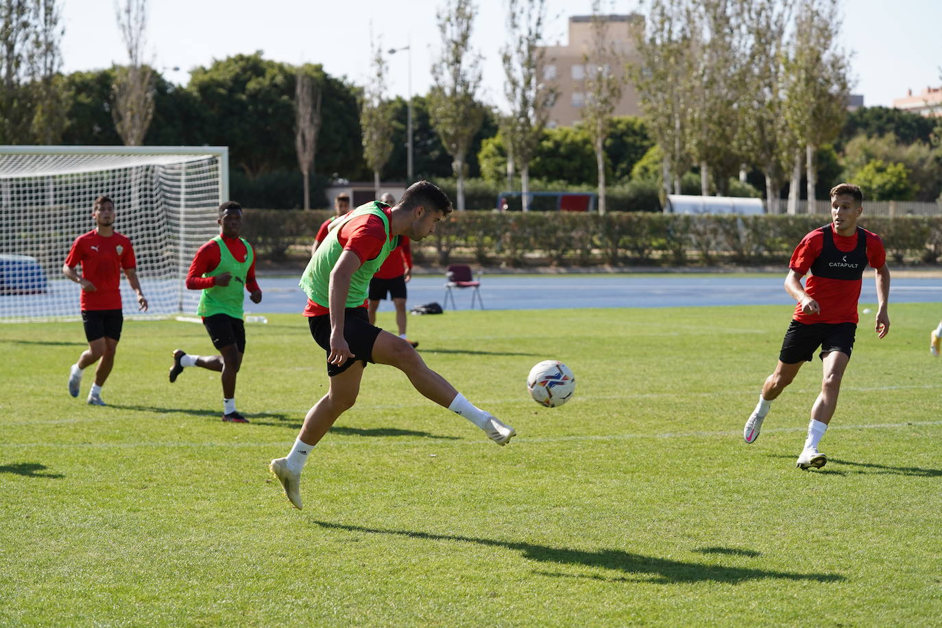 Enbtrenamiento del equipo rojiblanco este lunes