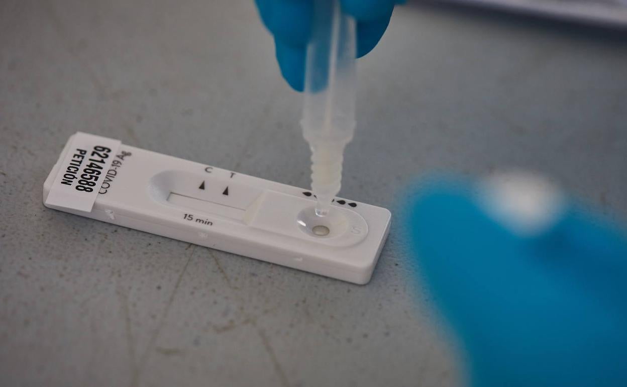 Test de antígenos para diagnosticar Covid-19. 