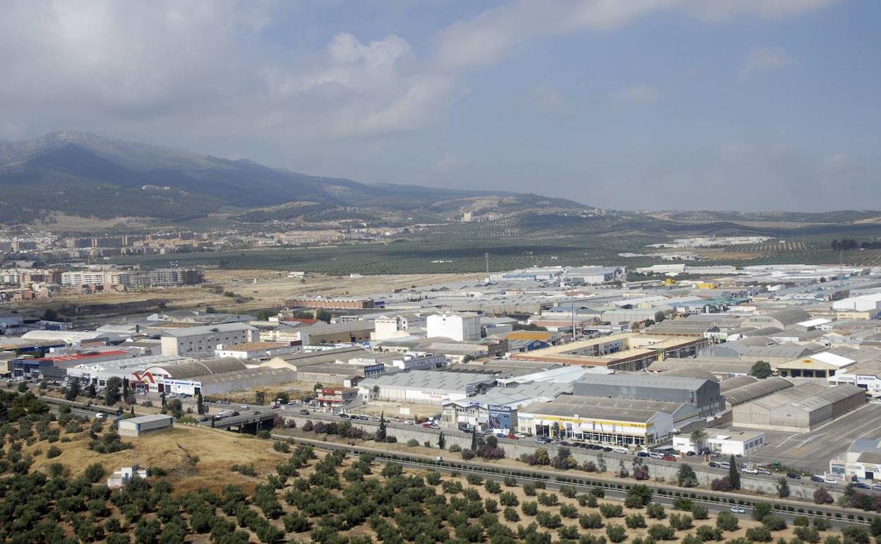 Vista general del polígono industrial de Los Olivares, en Jaén. 