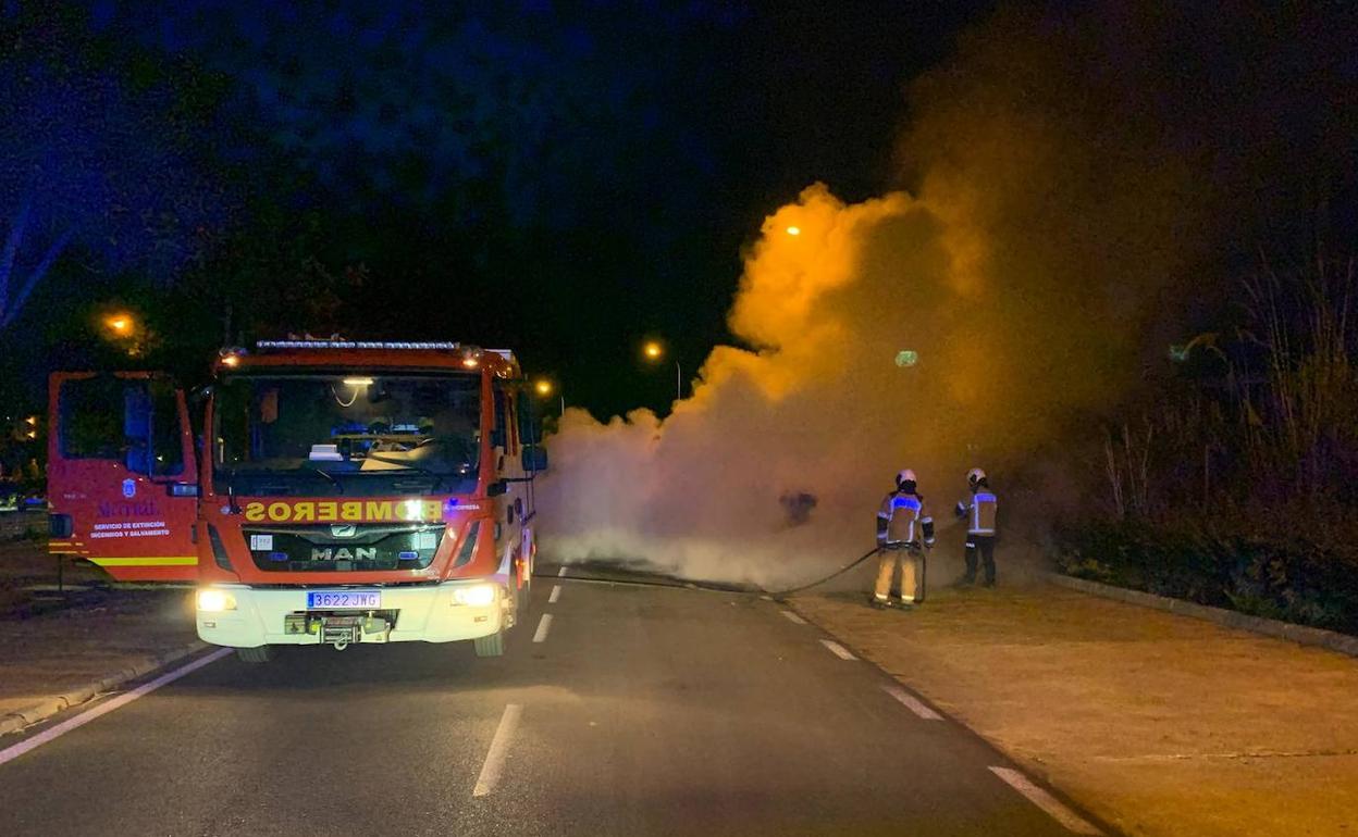 Intervención de los Bomberos, anoche en el municipio.