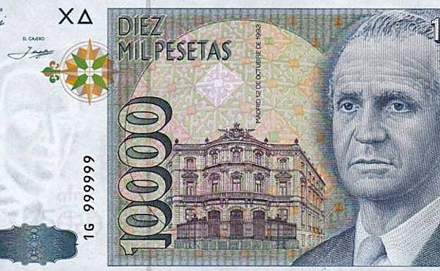 Billete de diez mil pesetas. 