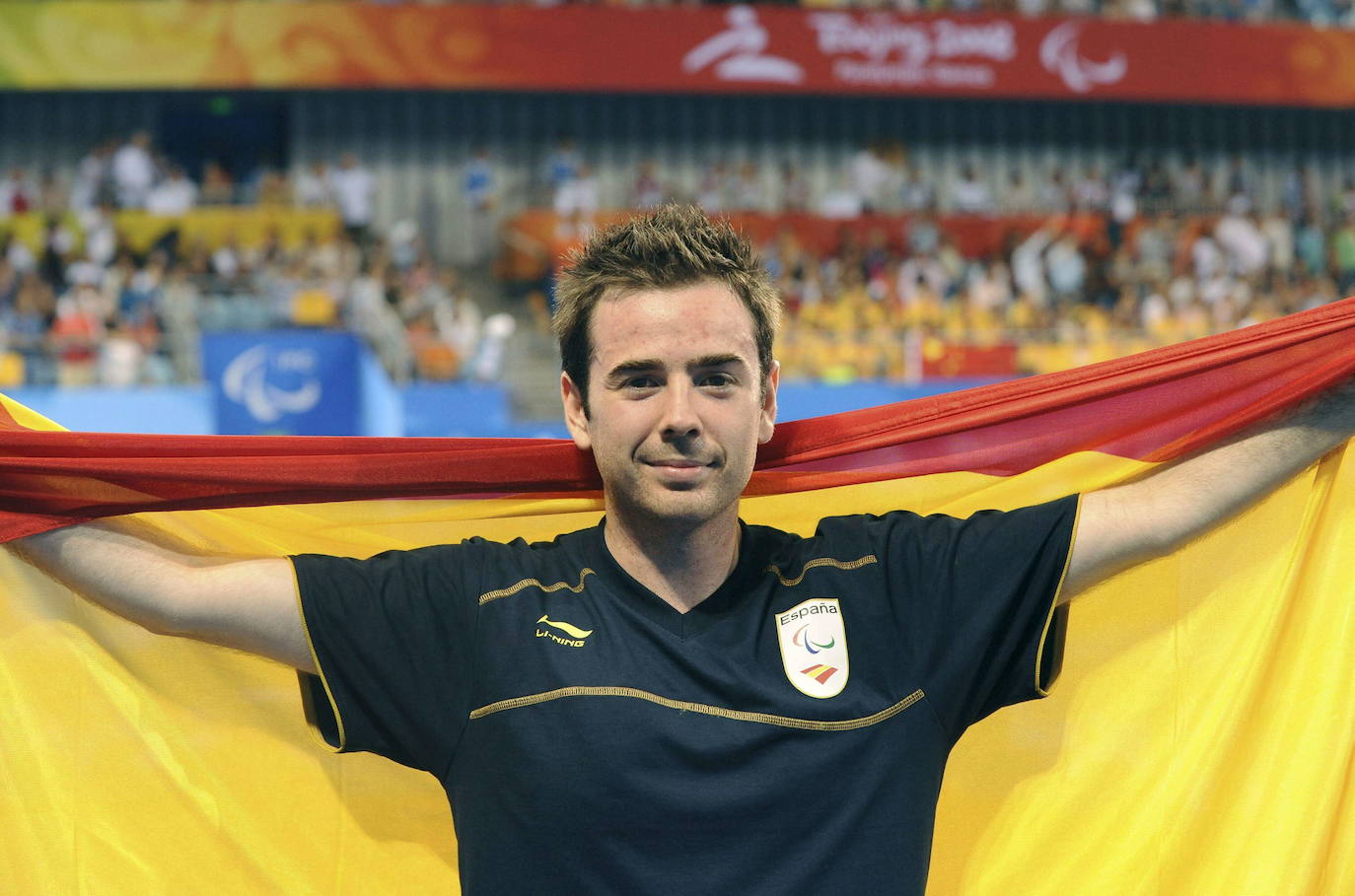 Álvaro Varela, cuando ganó el bronce paralímpico en Pekín.