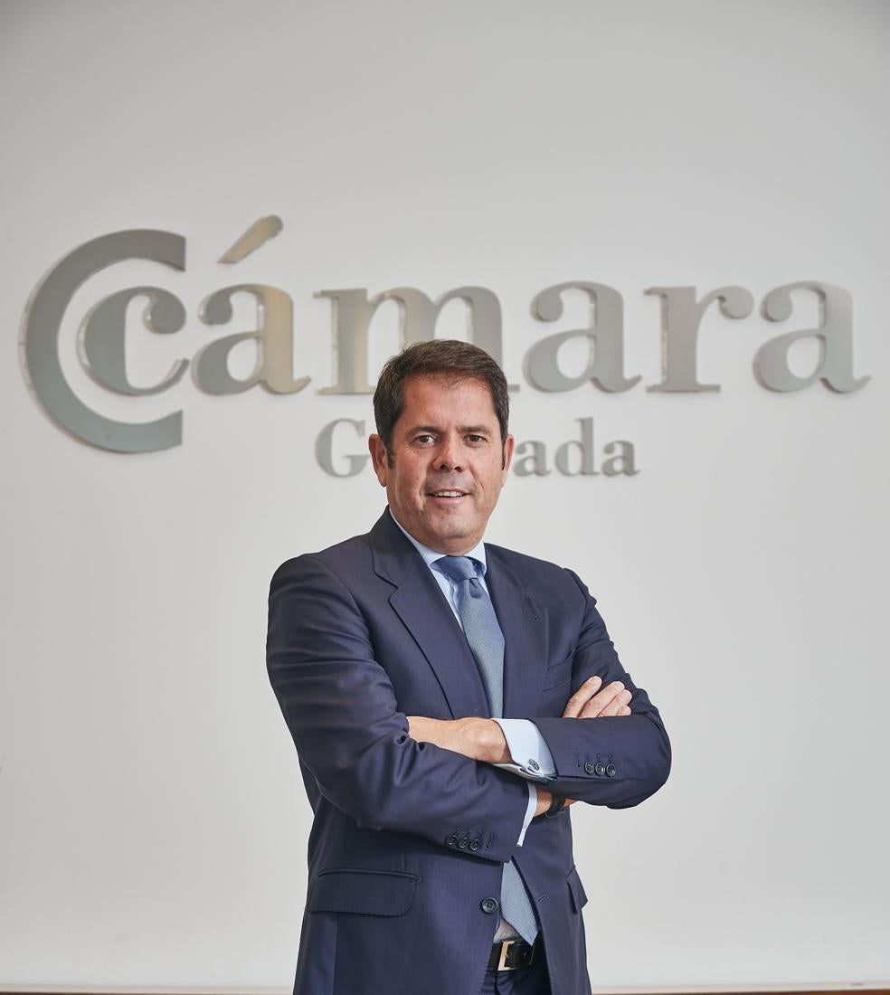 Gerardo Cuerva, en la sede de la Cámara de Comercio de Granada