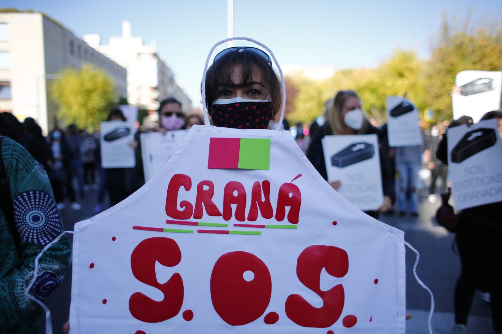 Los manifestantes han accedido a la A-44 al final de su recorrido