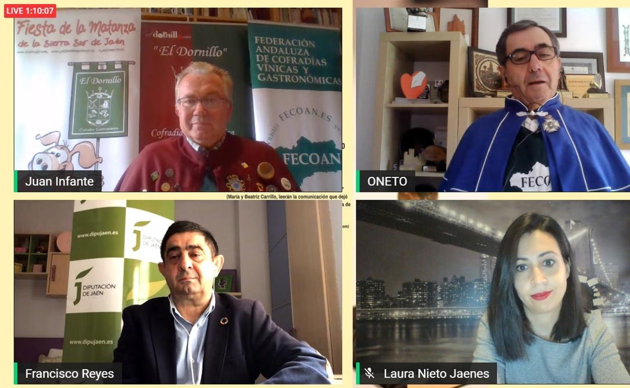 Momento virtual de la entrega del reconocimiento. 