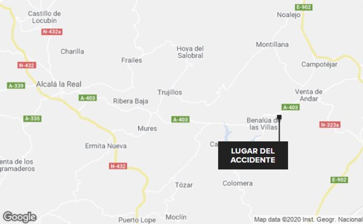 Accidente en Granada | Cuatro heridos, uno de ellos grave, tras el vuelco de una furgoneta en Benalúa de las Villas