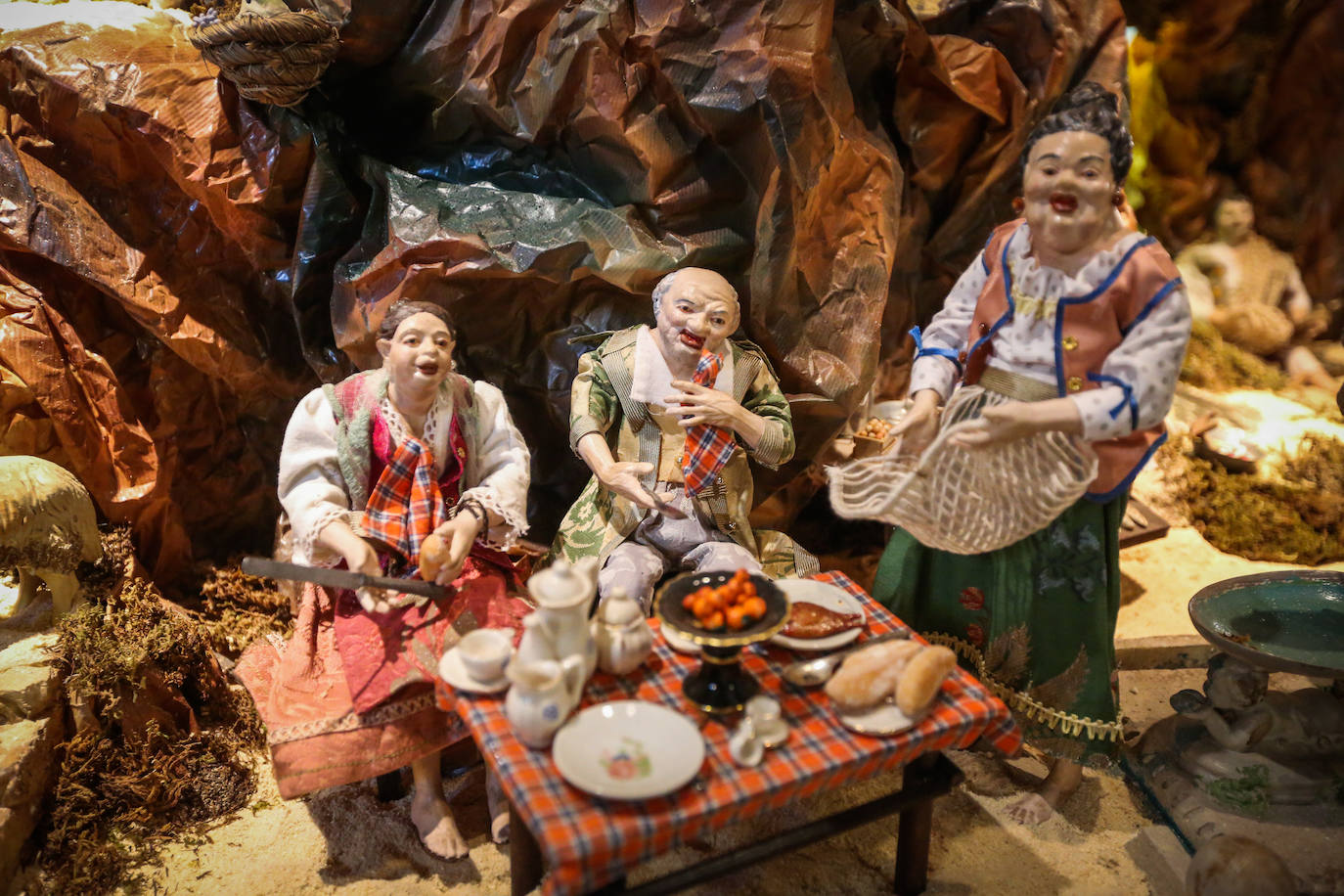 Belén napolitano de la hermandad del Vía Crucis. 