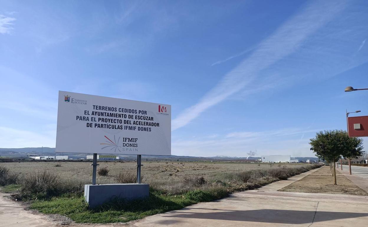 Terrenos del polígono industrial de Escúzar donde está prevista la ubicación del acelerador.