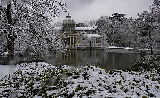 Imagen principal - Gran nevada en Madrid debido a la borrasca Filomena 