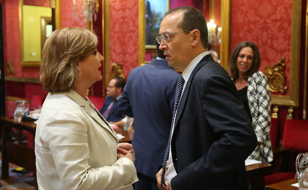 Fernando Egea en un pleno municipal de Granada de 2017. 