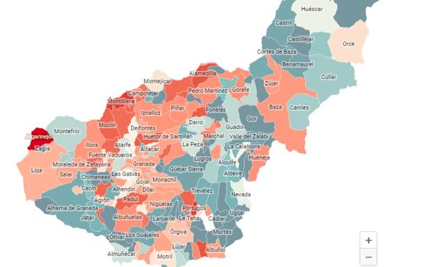 Consulta pueblo a pueblo la tasa de contagios en la provincia de Granada