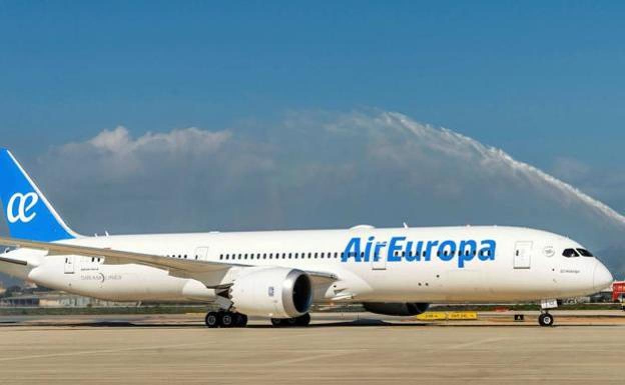 Avión de Air Europa, que pertenece al grupo Globalia. 