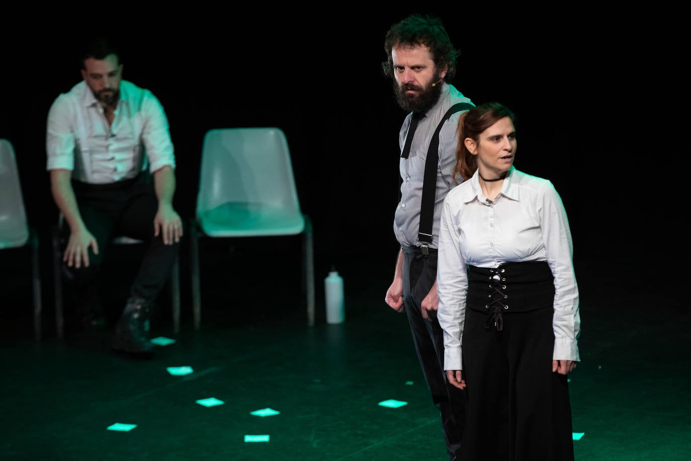 Momento de la función en el Teatro del Zaidín. 