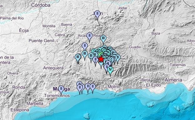 Todos los municipios en los que se ha sentido el terremoto de Granada y su intensidad