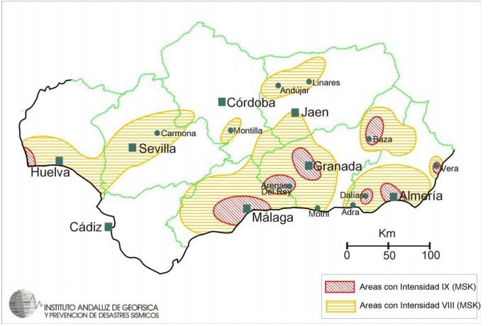 Áreas de Intensidad de Andalucía. 