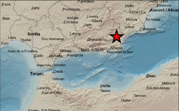 Terremotos en Almería | Registrado un terremoto de magnitud 2,6 a escasa profundidad en Albox