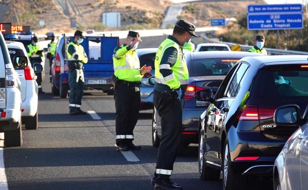 Controles a la salida de Granada.