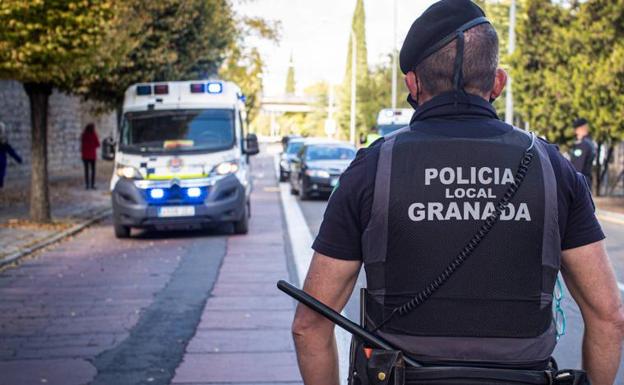 Un policía local en la capital.