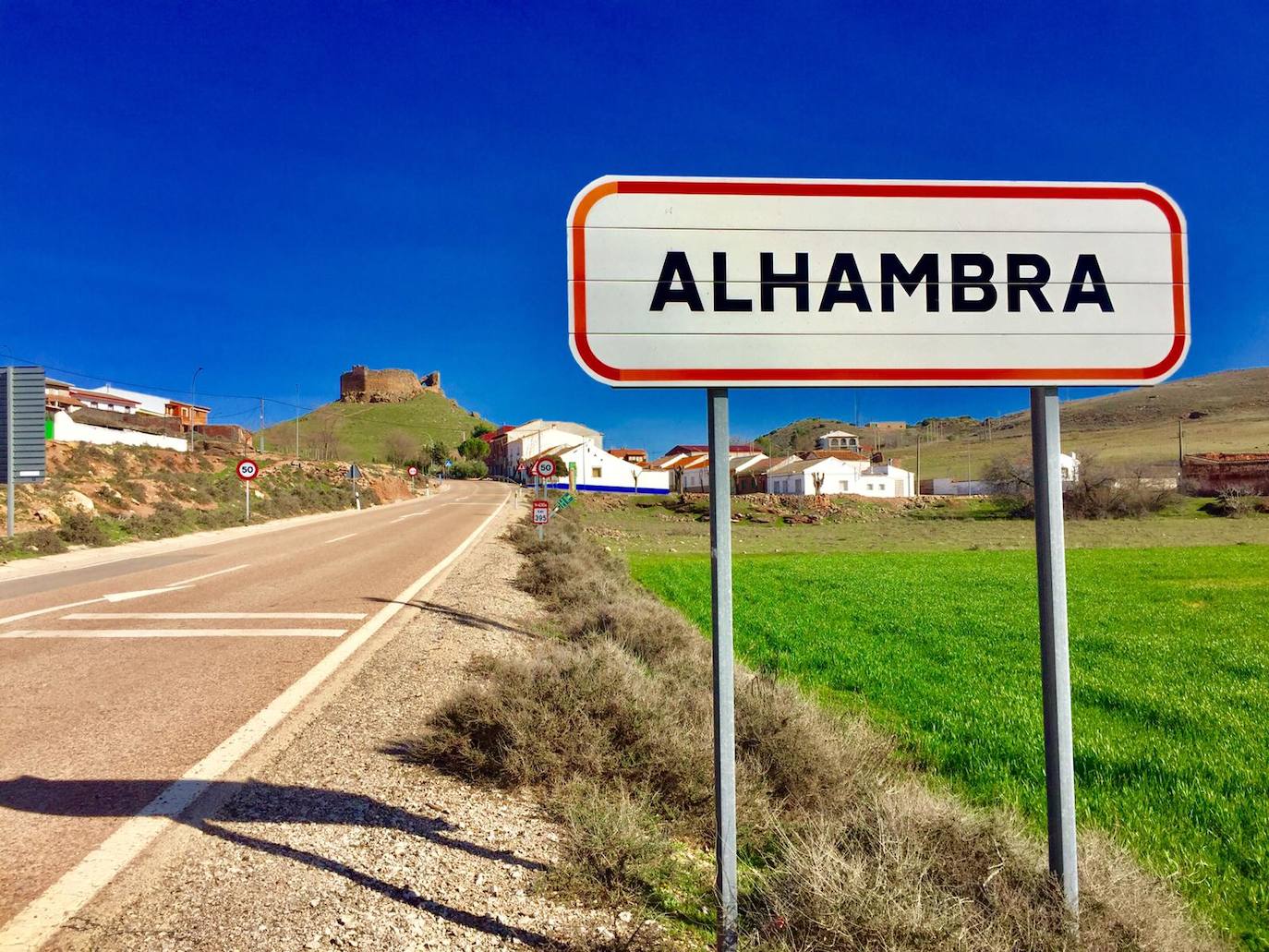 La entrada de Alhambra, en Ciudad Real. 