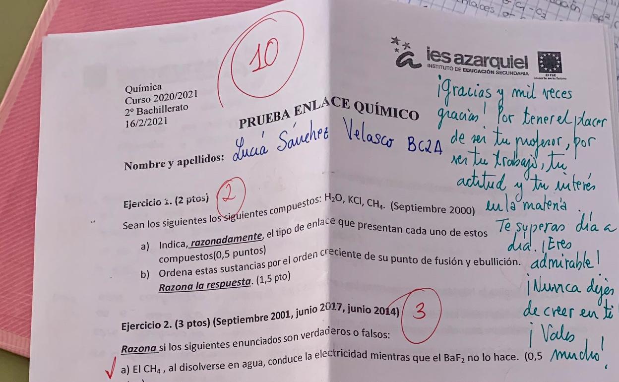 Los mensajes de ánimo de un profesor a sus alumnos se hacen virales