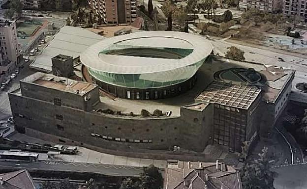 Imagen principal - El Palacio de Congresos plantea un gran anfiteatro cubierto por una cúpula de vidrio