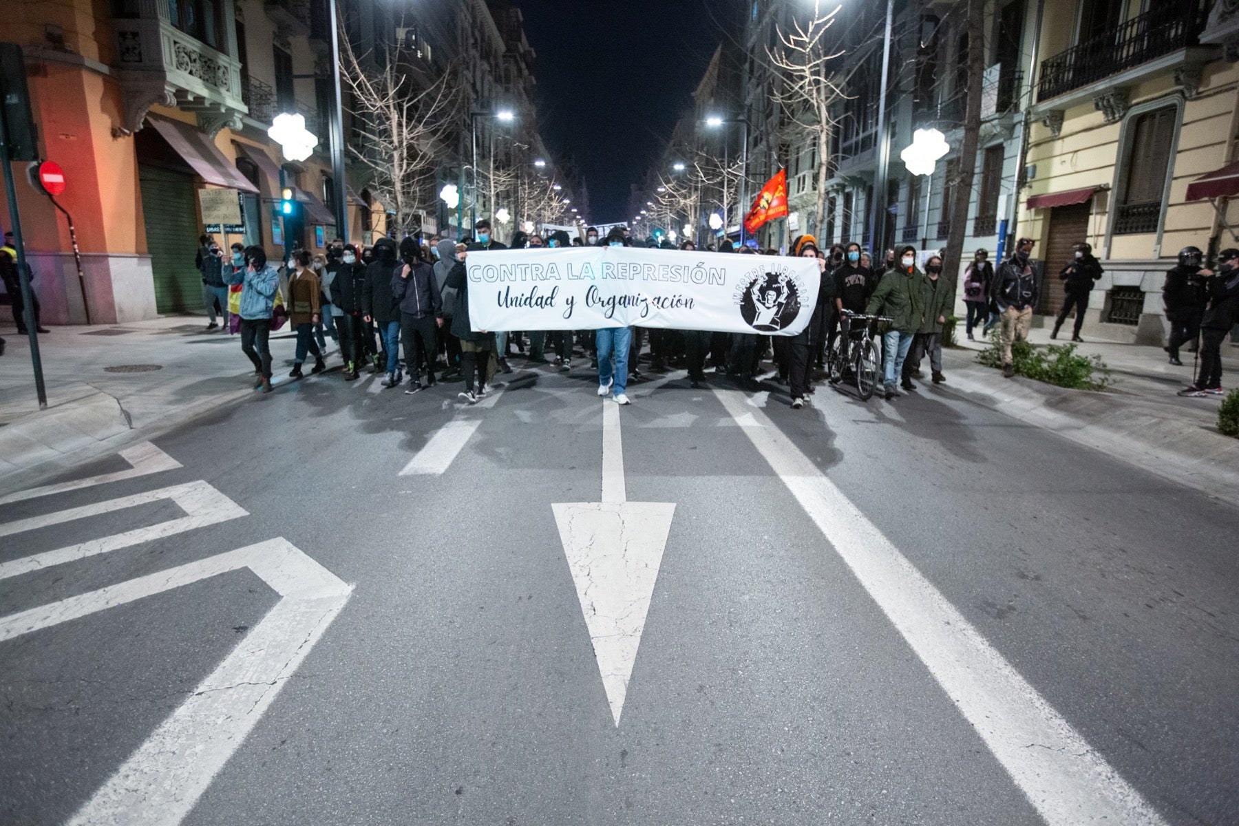 Manifestación entre Puerta Real y la Subdelegación del Gobierno.