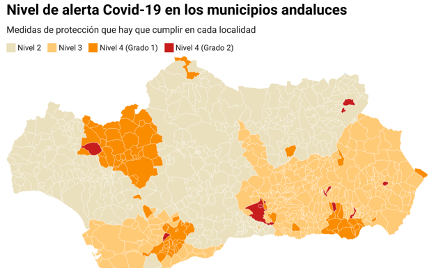 Consulta las restricciones y horarios en los 786 municipios de Andalucía los próximos siete días