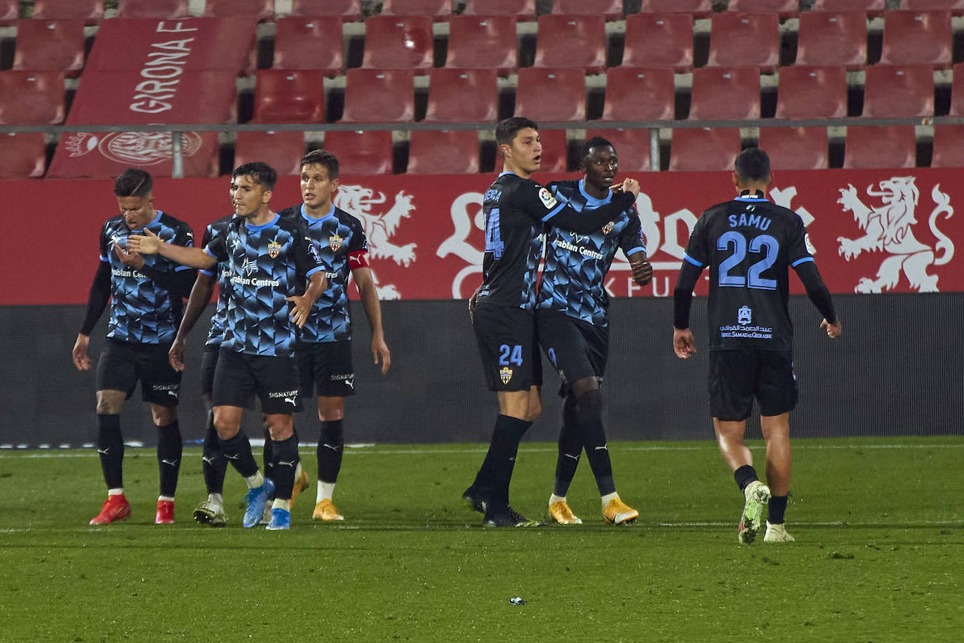 Lance del partido disputado ayer en Montilivi.