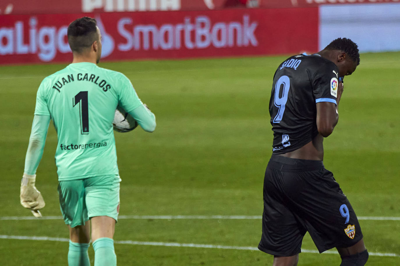 Lance del partido disputado ayer en Montilivi.