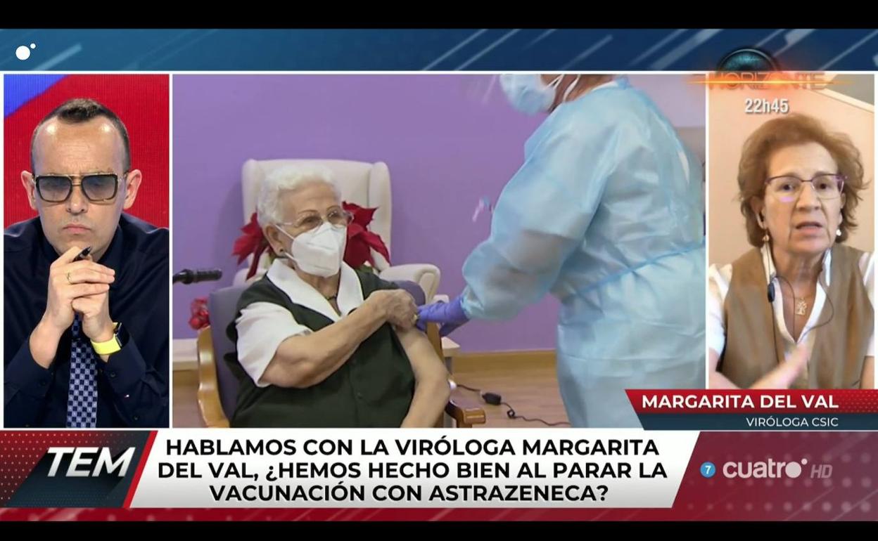 Margarita del Val, durante su entrevista con Risto Mejide en Todo es Mentira. 