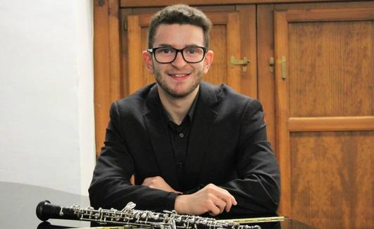 Santiago Moya, solista de oboe con la Orquesta Clásica.