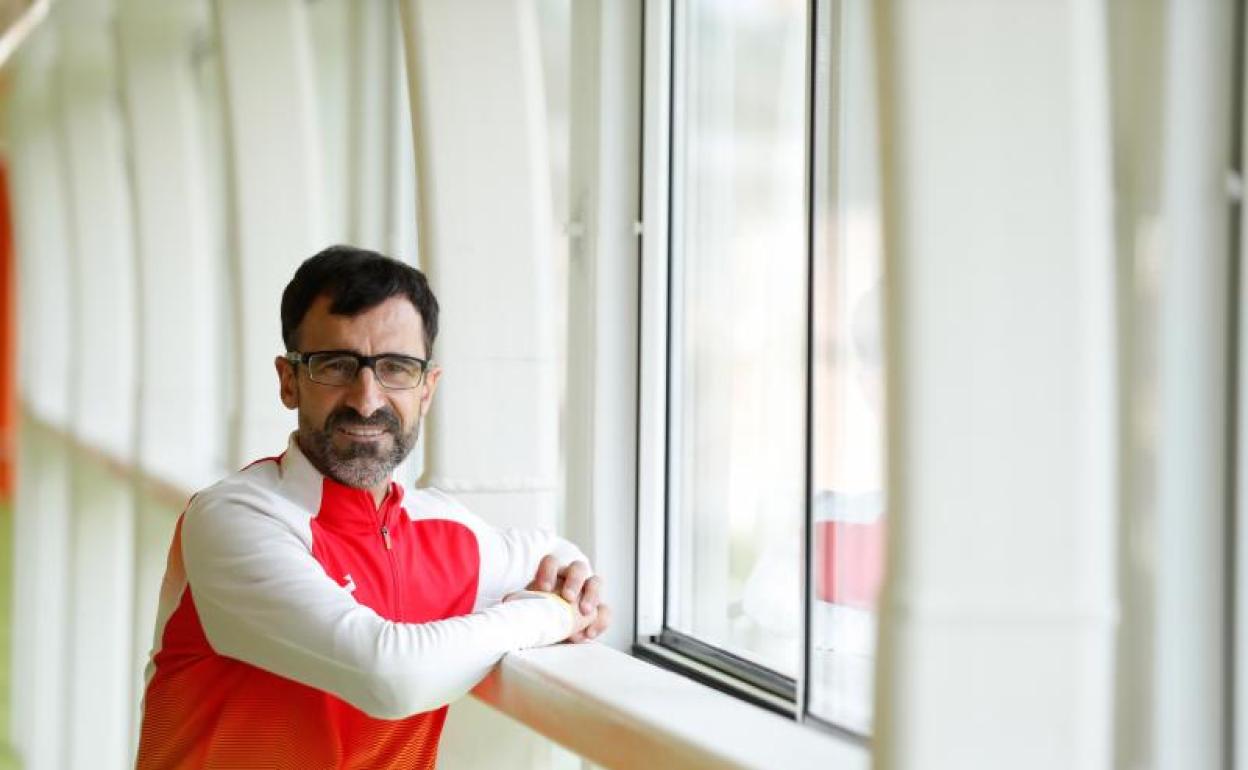 Jesús Ángel García Bragado, en el estadio madrileño de Vallehermoso. 