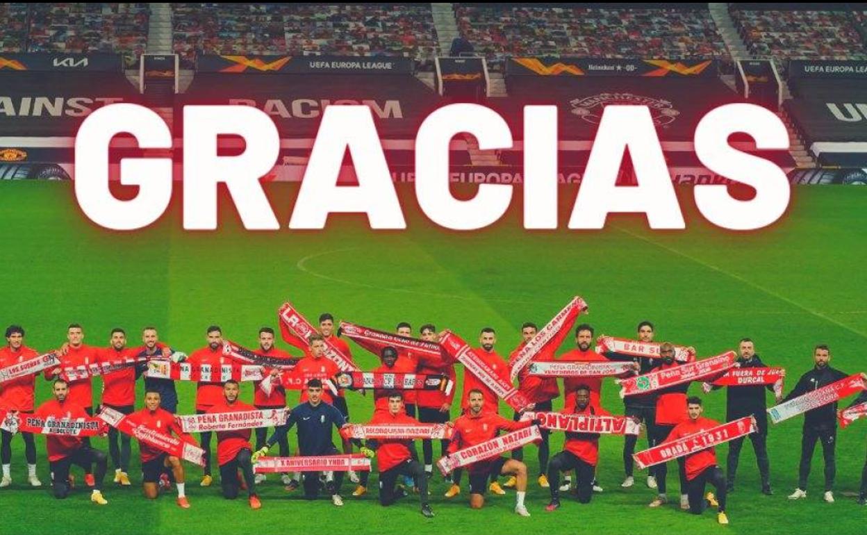 Mensaje de agradecimiento que circula en redes sociales. 