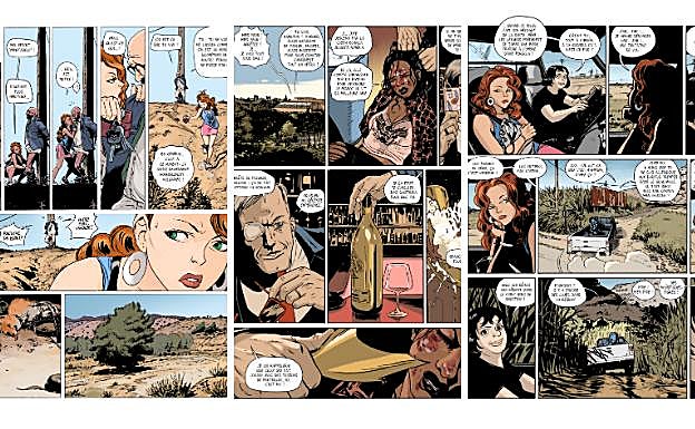 Imagen principal - Páginas y portada de 'Los Mentores', con su autor, Francis Porcel. 