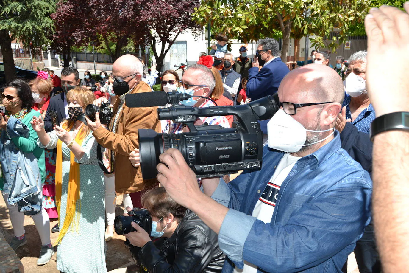 Acto de inauguración del monolito dedicado a la copla en Cájar