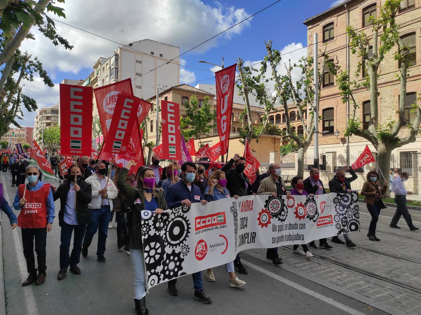 Manifestación en Jaén capital por el Día del Trabajo