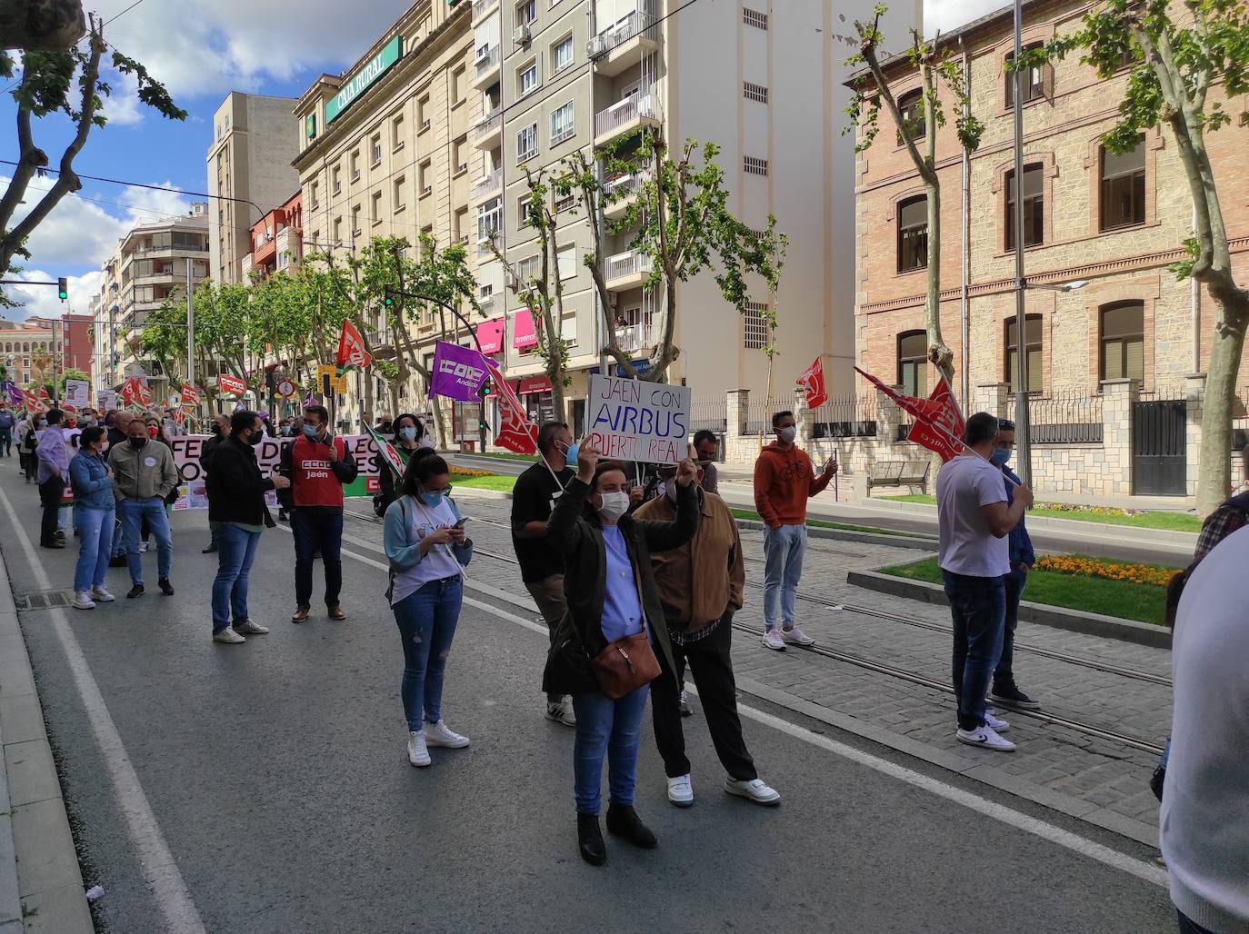 Manifestación en Jaén capital por el Día del Trabajo