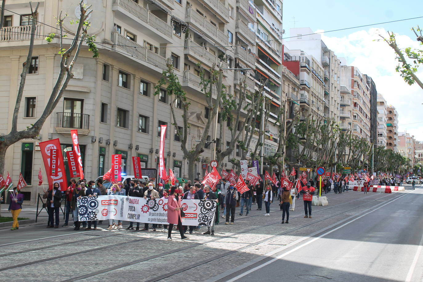 Manifestación en Jaén capital por el Día del Trabajo