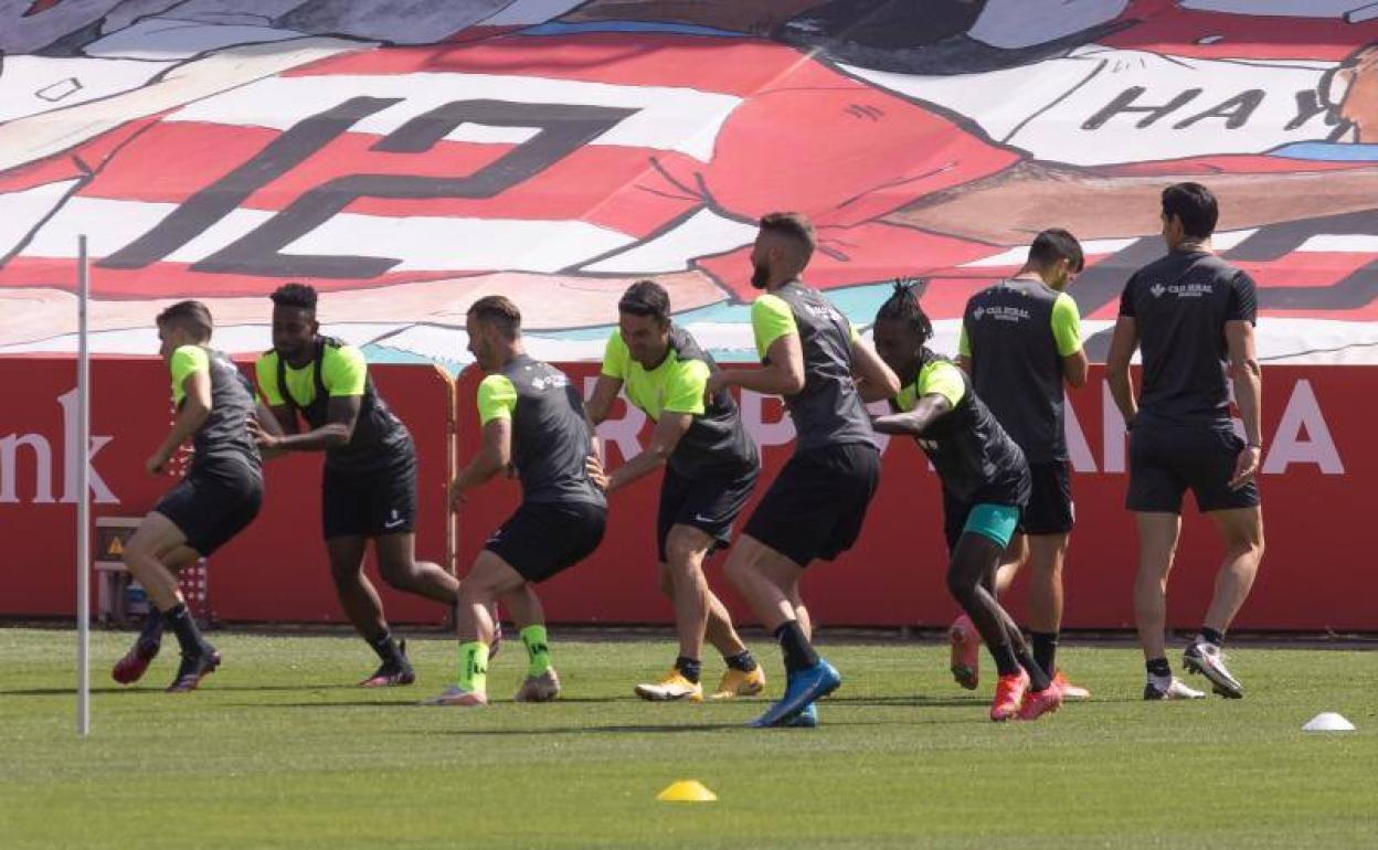 Un ejercicio del entrenamiento en Los Cármenes. 