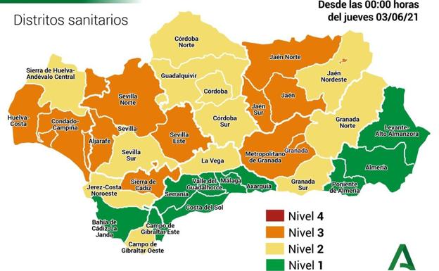 El mapa que deja la última modificación de los niveles de alerta no recoge demasiadas novedades. 