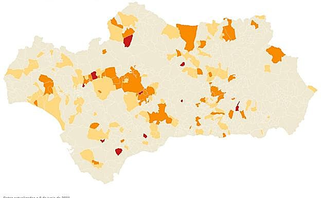 Consulta la tasa de todos los municipios de Andalucía el día de la revisión de restricciones