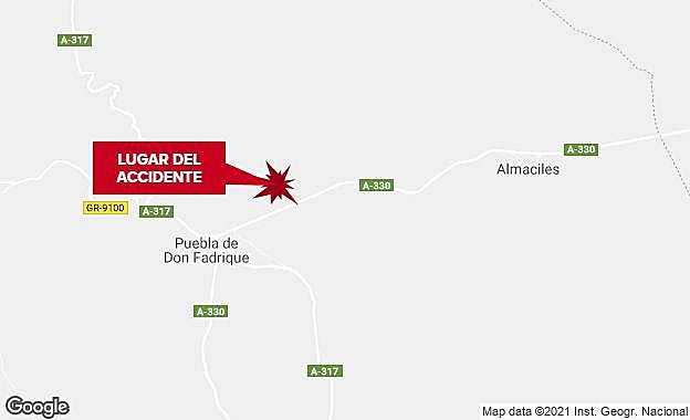 Muere un conductor de 80 años al chocar de frente contra un camión en Puebla de Don Fadrique